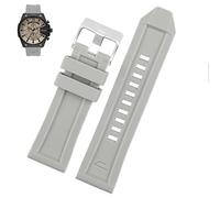 Suitable for silicone watch with DZ4496/4535/4283/4476/7416/7396 series smoke gray soft waterproof accessories 26mm