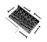 Suitable for six string electric guitar bridge Black Metal Hardtail Through Body Double Routing Beginner Guitar Bridge