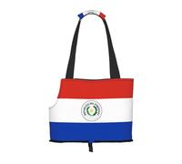 Suitable for Small Dogs and Cats, Shopping and Travel Dual-Purpose Bag, Flag of Paraguay Printed Portable pet Shoulder Bag,