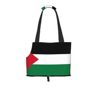 Suitable for Small Dogs and Cats, Shopping and Travel Dual-Purpose Bag, Flag of The State of Palestine Printed Portable pet Shoulder Bag,