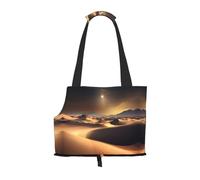 Suitable for Small Dogs and Cats, Shopping and Travel Dual-Purpose Bag, Sahara Desert Printed Portable pet Shoulder Bag,