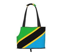 Suitable for Small Dogs and Cats, Shopping and Travel Dual-Purpose Bag, Tanzania Flag Printed Portable pet Shoulder Bag,