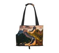 Suitable for Small Dogs and Cats, Shopping and Travel Dual-Purpose Bag, The Great Wall of China Printed Portable pet Shoulder Bag,