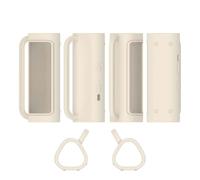 Suitable for Sonos Roam 2 Silicone Speaker Protective Case Shockproof, Dust-Resistant with Carry Handle (Light white)