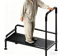 Suitable for The Elderly and Children with Auxiliary handrails, Anti Slip, Adjustable Height, Bedside Sofa, footrest Stool，Step Stool for Bedroom, Bathtub, Car (Black Orange Pattern)