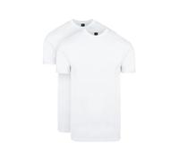 Suitable Obra T-Shirt High Crew Neck White Pack of 2 - Men's - Clothing - Size Regular Fit - 60-2 Obra, White, XXL
