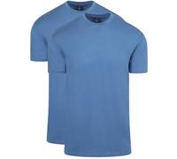 Suitable Obra T-Shirt High Round Neck Mid 2-Pack Blue size M