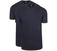 Suitable Obra T-Shirt High Round Neck Navy 2-Pack Blue Dark Blue size M