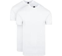 Suitable Obra T-Shirt High Crew Neck White Pack of 2 - Men's - Clothing - Size Regular Fit, White, M
