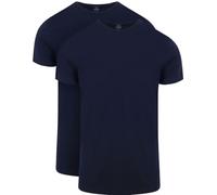Suitable OTA T-Shirt Round Neck Navy 2-Pack