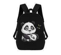 Suitable School Rucksack Panda Mama & Cub Bear Schools Backpack Polyester Rucksack for Hiking, Camping, Work, 42X32X14Cm