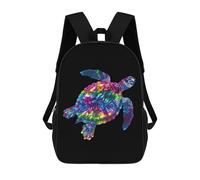 Suitable Sports Bag Tie Dye Turtle School Bag Polyester Schools Backpack for Camping, Work, Travel, 42X32X14Cm