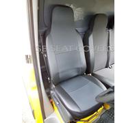 Suitable to fit a Nissan Interstar Van Seat Covers, Slate Black + Leatherette Bolsters