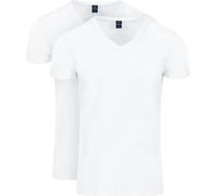Suitable Vitasu T-Shirt V-Neck White 2-Pack