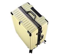 Suitcase Aluminum Frame Suitcase for Men and Women, Silent Universal Wheel Trolley Case, Student Travel Code Box Suitcases