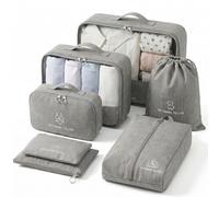 Suitcase Bags Organisers, 7 Set Compression Packing Cubes Space Saving