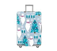 Suitcase Cover Animal Blue Brown Suitcase Covers Protectors Elastic Spandex Washable Luggage Covers For Suitcases Scratch Resistent Quick Fix and Remove Luggage Protector With Zipper Fit 19-21 Inch
