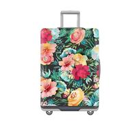 Suitcase Cover Black Green Orange Suitcase Covers Protectors Elastic Spandex Washable Luggage Covers For Suitcases Scratch Resistent Quick Fix and Remove Luggage Protector With Zipper Fit 19-21 Inch