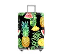 Suitcase Cover Black Yellow Green Luggage Covers for Suitcases Elastic Spandex Washable Suitcase Covers Protectors Scratch Resistent Quick Fix and Remove Luggage cover With Zipper Fit 26-28 Inch
