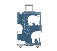 Suitcase Cover Blue Animals White Suitcase Covers Protectors Elastic Spandex Washable Luggage Covers For Suitcases Scratch Resistent Quick Fix and Remove Luggage Protector With Zipper Fit 22-25 Inch