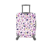 Suitcase Cover Purple Marble Geometry Luggage Covers for Suitcases Elastic Spandex Washable Suitcase Covers Protectors Scratch Resistent Quick Fix and Remove Luggage Cover With Zipper Fit 26-28 Inch