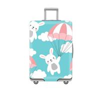 Suitcase Cover Rabbit Sky Blue Suitcase Covers Protectors Elastic Spandex Washable Luggage Covers For Suitcases Scratch Resistent Quick Fix and Remove Luggage Protector With Zipper Fit 22-25 Inch