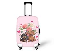 Suitcase Cover Rose Heart Animal Luggage Covers for Suitcases Elastic Spandex Washable Suitcase Covers Protectors Scratch Resistent Quick Fix and Remove Luggage cover With Zipper Fit 29-32 Inch