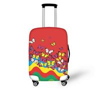 Suitcase Cover Syellow Butterfly Print Design Luggage Covers for Suitcases Washable Luggage Cover,High Elastic Spandex,Scratch and Dust Protection, Quick Fix and Remove