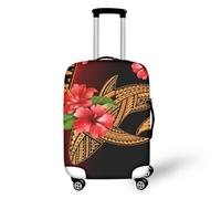 Suitcase Cover Whale Red Flower Suitcase Covers Protectors Elastic Spandex Washable Luggage Covers for Suitcases Scratch Resistent Quick Fix and Remove Luggage Cover With Zipper Fit 26-28 Inch