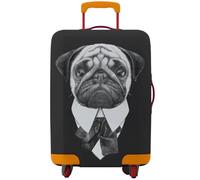 Suitcase Covers 2pcs Thick Elastic Animal Luggage Protective Cover Zipper Suit for 18-32 Inch Bag Suitcase Covers Trolley Cover Travel Accessories for Wheeled Suitcases(Black 12,S 18-20 inch)
