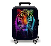 Suitcase Covers L Blue Tiger Personalised Suitcase Covers Elastic Washable Stretchable Luggage Covers, Anti Scratch Reusable Travel,for Business Trip Daily Using