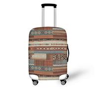 Suitcase Covers L Brown Retro Personalised Suitcase Covers Elastic Washable Stretchable Luggage Covers, Anti Scratch Reusable Travel,for Business Trip Daily Using