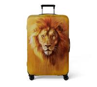 Suitcase Covers Protectors XL Yellow Lion 3D Print Design Scratch and Dust Protection,Water Resistant Elastic Luggage Covers with Zipper for Suitcases Large,Quick Fix and Remove