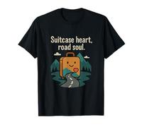Suitcase Heart Road Soul Wanderlust Travel Adventure T-Shirt