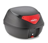 Kappamoto Top-case K29N MONOLOCK – 29 L Black Embossed with Red Reflectors