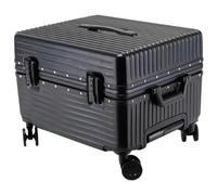 Suitcase Large-Capacity Suitcases Carry On Luggage 3-Speed Adjustable Trolley Suitcase Trinity Combination Lock Luggage Anti-Pressure Travel Gear(Noir,37 * 33 * 45CM)