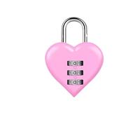 Suitcase Locks Aluminum Alloy 3 Digit Combination Password Luggage Code Lock Couple Love Lock(Pink)