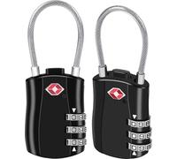 Suitcase Locks BeskooHome Luggage Locks - TSA Approved Luggage Locks, Zinc Alloy Security Padlock, 3-Dial Combination Travel Padlock for Luggage, Suitcases, Backpacks, Laptop Bag, etc.- 2 Pack