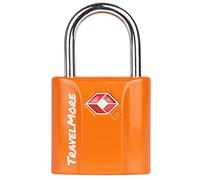 Suitcase Padlock with Keys - TSA Approved - Travel Lock for Luggage - 1-Pack, Orange