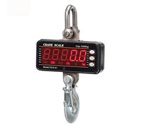 suitcase scales， Digital Crane Scale 1000kg/2200lbs Heavy Duty Hanging With(Black,1000KG/500G)