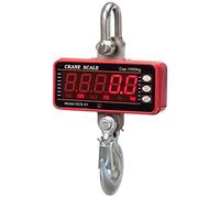 suitcase scales， Digital Crane Scale 1000kg/2200lbs Heavy Duty Hanging With(Red,1000KG/500G)