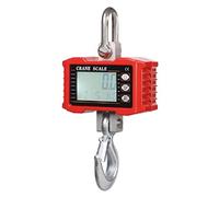 suitcase scales， Scale With Cast Aluminum Case Handheld Digital Crane LCD(Red,1000KG)