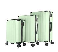 Suitcase Set 3 Piece Hard Shell - Lightweight Large Suitcases - ABS 3 Piece Luggage Set Includes Cabin & Hold Luggage - Premium Luggage Set with Easy Glide Wheels (Lime Green)