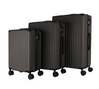 Suitcase Set 3 Piece Hard Shell - Lightweight Large Suitcases - ABS 3 Piece Luggage Set Includes Cabin & Hold Luggage - Premium Luggage Set with Easy Glide Wheels (Graphite Grey)