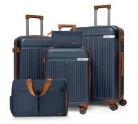 Suitcase Sets 5 Pieces Suitcase with Wheels, ABS Hard Case Set with TSA Lock & Telescopic Handle, Luggage with Removable Spinning Wheels, Lightweight Travel Luggage for Men and Women, 20"/24", Porsche