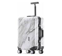 Suitcase Suitcases with Wheels Carry On Luggage Large-Capacity Adjustable Trolley Suitcase Drop-Resistant TSA Customs Combination Lock Travel Gear(Blanc,61 * 40 * 24 CM)