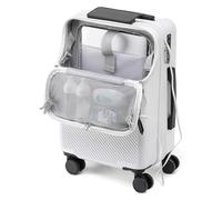 Suitcase Suitcases with Wheels Carry On Luggage with Front Pockets Suitcase with USB Port Large Capacity Storage Luggage Travel Gear(26 inches)