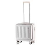 Suitcase Suitcases with Wheels Universal Small Carry On Luggage180 Degree Front Cover Full Open Suitcase Combination Lock Luggage Travel Gear(Blanc,48 * 45 * 24CM)