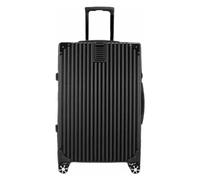 Suitcase Suitcases with Wheels with Fingerprint Password Lock Luggage Portable USB Emergency Power Supply Convenient Carry On Luggage Travel Gear(Noir,37 * 22 * 55CM)
