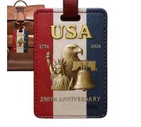 Suitcase Tags - 250th PU Leather Passport Organizer,Hand Bag Travel Suitcase Tags | for Women Men Kids Travel Cruise Airplane Business